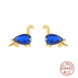 Dinosaur Stud Earrings 925 Silver Jewelry for Women
