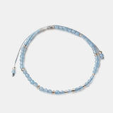 Natural Stone Beads Bracelet 925 Silver Adjustable Friendship String