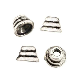 300pcs Silver Beads End Caps Tassels for Earrings DIY Crafts