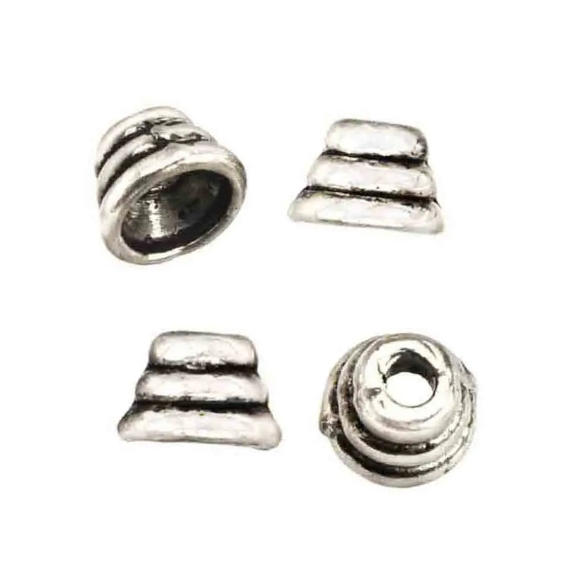 300pcs Silver Beads End Caps Tassels for Earrings DIY Crafts