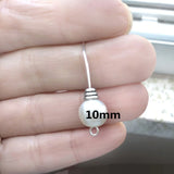 300pcs Silver Beads End Caps Tassels for Earrings DIY Crafts