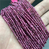 Natural Ruby Stone Beads 2mm 3mm Loose Strand Red Gemstone 15''