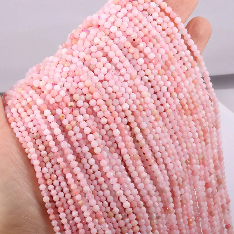 Pink Opal 2 3 4mm Natural Stone Loose Beads for Jewelry Making