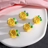 Peach Rose Hairpins Girl Hair Clips 5pcs