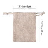Small Burlap Bags with Drawstring, 3x4inch, Reusable Tea Sachet Bags