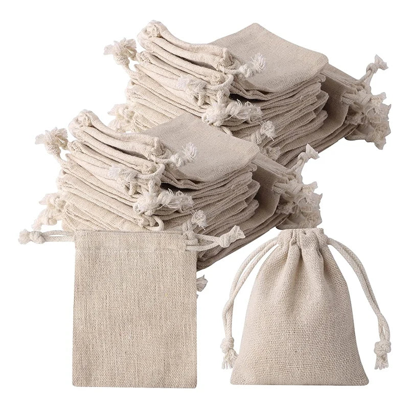 Small Burlap Bags With Drawstring,3X4inch Gift Little Burlap Drawstring Bags