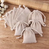 Small Burlap Bags with Drawstring, 3x4inch, Reusable Tea Sachet Bags