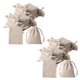Small Burlap Bags with Drawstring, 3x4inch, Reusable Tea Sachet Bags