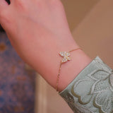 Butterfly Bracelet Flash Zircon 14K S925 Silver Plated Bracelet