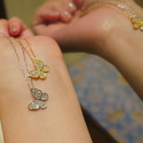Small Butterfly Necklace S925 Silver Charm Collar Chain