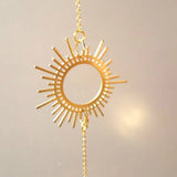 Golden Sun and Moon Suncatcher - 20mm, Feng Shui Home Decor