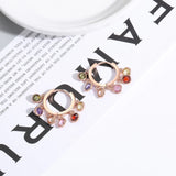 Colorful CZ Crystal Hoop Earrings for Women