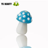 Hand-Fired Mushroom Glass Beads Christmas Ornaments