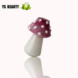 Hand-Fired Mushroom Glass Beads Christmas Ornaments