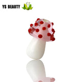 Hand-Fired Mushroom Glass Beads Christmas Ornaments