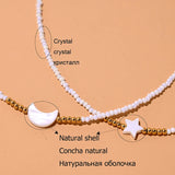 Crystal Beads Star Choker Pendant Necklace for Women