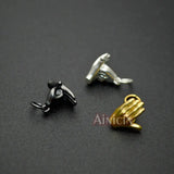 DIY Hand Shape Charms Gun Metal Plating Women Jewelry Findings