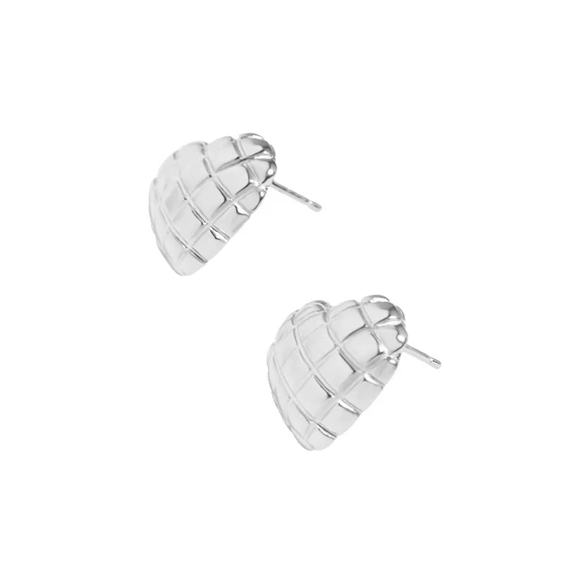 Light Luxury Rhombus Love Earrings 925 Sterling Silver Female Earrings