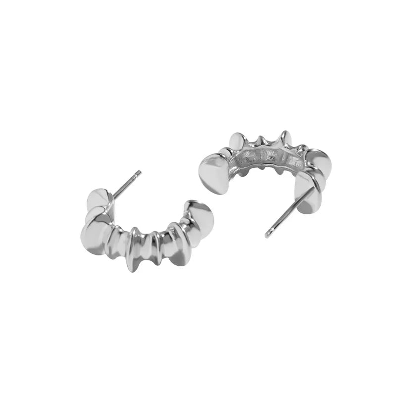 925 Silver Earrings, Light Luxury Design, Versatile Style
