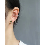 Pleated Texture Ear Clip Earrings 925 Sterling Silver