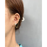Pleated Texture Earrings, 925 Sterling Silver Ear Clip