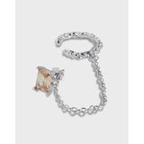 Pleated Texture Earrings, 925 Sterling Silver Ear Clip