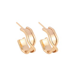 925 Sterling Silver Geometric Interlaced Earrings for Women