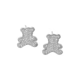 Zirconium Bears Earrings 925 Sterling Silver Female Earrings