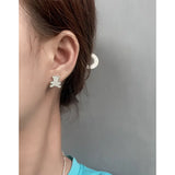 Zirconium Bears Earrings 925 Sterling Silver Female Earrings
