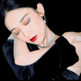 Flash Rhinestone Choker Necklace Hipster Women Jewelry