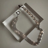 Flash Rhinestone Choker Necklace Hipster Women Jewelry