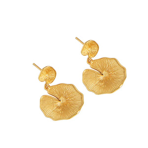 Geometric Lingzhi 925 Silver Earrings for Women