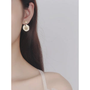Geometric Lingzhi 925 Silver Earrings for Women