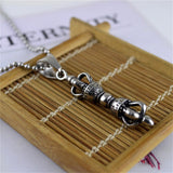 Small Dojre Vajra Stainless Steel Pendant Necklace Hinduism Tibetan Buddhism