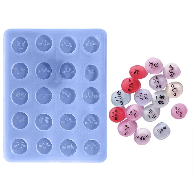 Small Expressions Pattern Silicone Molds for Epoxy Resin Casting