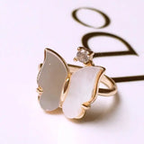 Sterling Silver Left Ear Butterfly Clip with Natural Mother Shell