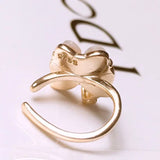 Sterling Silver Left Ear Butterfly Clip with Natural Mother Shell