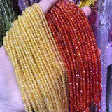 Natural Zircon Stone Faceted Beads 2-4mm Loose for Jewelry Making