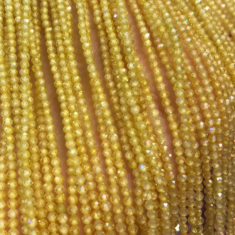 Natural Zircon Stone Faceted Beads 2-4mm Loose for Jewelry Making