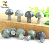 10pcs 22mm Pink Quartz Mushroom Figurine Crystal Stone Home Decor