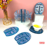 Fish Coaster Silicone Mold DIY Animal Coaster Fish Shaped Cup Pad Set