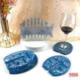 Fish Coaster Silicone Mold DIY Animal Coaster Fish Shaped Cup Pad Set