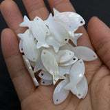 Small Fish Shape Freshwater Shell Pendant 10x25mm