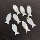 Small Fish Shape Freshwater Shell Pendant 10x25mm