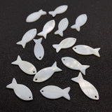 Small Fish Shape Freshwater Shell Pendant 10x25mm