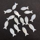 Small Fish Shape Freshwater Shell Pendant 10x25mm