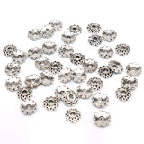 Flower Beads Caps Mix Spacer Beads 100/200pcs Tibetan Silver Plated End Caps