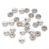 Flower Beads Caps Mix Spacer Beads 100/200pcs Tibetan Silver Plated End Caps