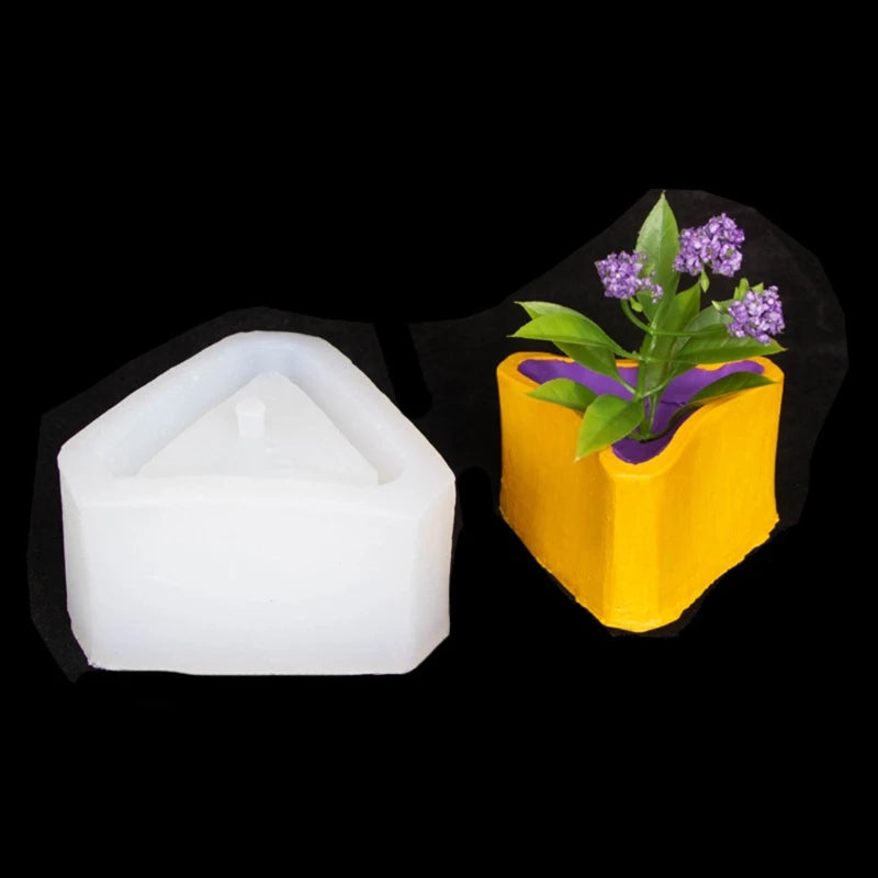 Small Flower Pot Silicone Mold for DIY Succulents Concrete Plaster Cement Mold