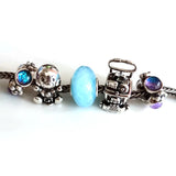 Vintage Flower Charm Silver Bead for Jewelry Making